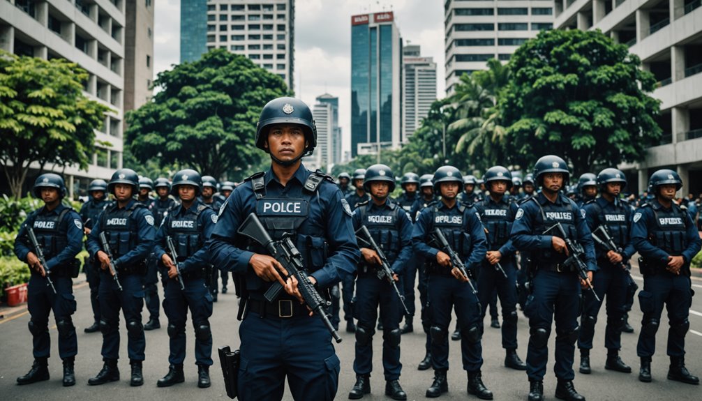 indonesian police demonstrate readiness